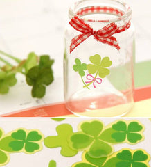 CLEARANCE Four Leaf Clover Sticker Set (70pcs) - Scrapbooking Packaging Party Gift Wrap Diary Deco Collage Home Decor S031