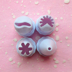 Frosting Piping Tips / Whipped Cream Tips / Icing Tip Set (4pcs / Regular Size) for Cake Decorating Cupcake Icing Phone Case Deco TL016