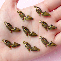 CLEARANCE High Heel Charms Antique Bronzed (8pcs) (21mm x 16mm) Metal Finding Pendant Bracelet Earrings Zipper Pulls Bookmarks Key Chains CHM061