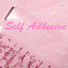 CLEARANCE Self Adhesive Clear Gift Bags (20 pcs / Brown) Kawaii Transparent Plastic Gift Wrapping Bags with French Words (11.3cm x 9.8cm) GB015