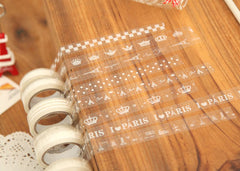 Clear Tape Transparent Deco Tape Kawaii Deco Tape White Lace Tape (1 pc BY RANDOM) Scrapbooking Card Gift Packaging Wedding Home Decor WR02