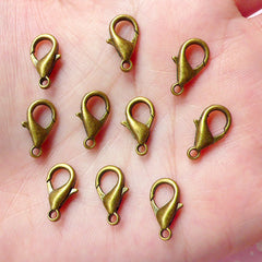Bracelet Clasp / Lobster Clasps / Parrot Clasp (7mm x 14mm / 20 pcs / Antique Bronze) Trigger Lanyard Hook Necklace Clasp Connector F074