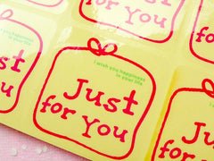 Just For You Sticker (2 Sets / 12pcs) Clear / Transparent Seal Sticker Scrapbooking Packaging Party Gift Wrap Diary Collage Home Decor S072