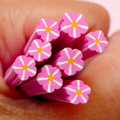Purple Pink Flower Polymer Clay Cane Floral Fimo Cane Nail Art Nail Decoration Scrapbooking Earrings Making Miniature Sweets Deco CFW072