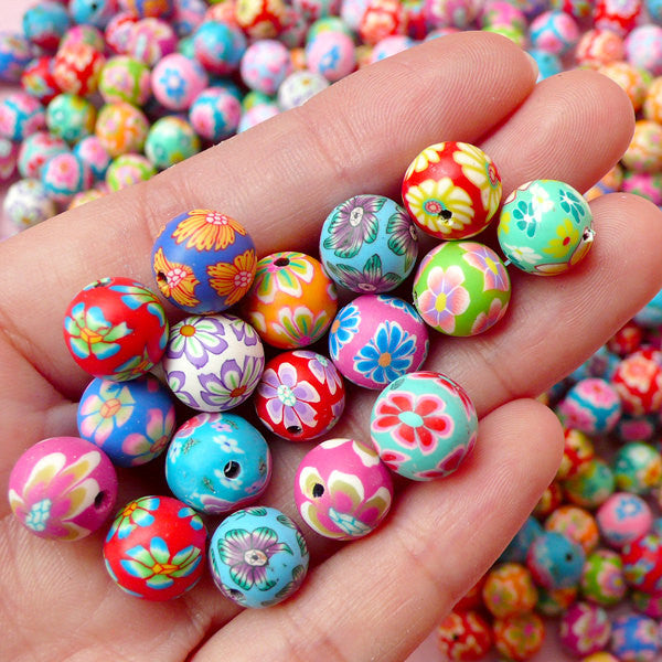 Bulk Beads Heart Beads Polymer Clay Heart Beads Assorted Beads 