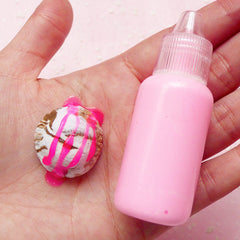Deco Sauce (Strawberry / Neon Pink) Kawaii Miniature Sweets Dessert Ice Cream Cupcake Topping Cell Phone Deco Scrapbooking Decoden DS034