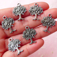 Apple Tree Charms / Tree of Life Pendant (6pcs) (16mm x 21mm / Tibetan Silver) Bracelet DIY Earrings Zipper Pulls Keychains CHM361