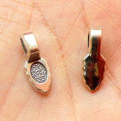 Pendant Bails (Tear Drop / Tibetan Silver / 10pcs) (6mm x 16mm) Metal Findings DIY Pendant Bracelet Earrings Zipper Pulls Bookmarks CHM401