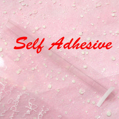 Kawaii Transparent Word Gift Bags (20 pcs / White) Self Adhesive Clear Plastic Bags Gift Wrapping Bags w/ French Words (10.8cm x 10cm) GB059