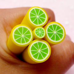 Polymer Clay Cane - Fruit - Lime (LARGE / BIG) - for Miniature Food / Dessert / Cake / Ice Cream Sundae Decoration and Nail Art BC76
