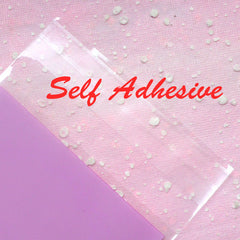 Especially For You Gift Bags w/ Doily & Ribbon Pattern (20 pcs / Purple) Self Adhesive Resealable Plastic Bags (9.9cm x 10cm) GB070