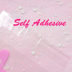 Clear Gift Bags w/ Kawaii Rabbit Bunny (20pcs / Pink) Self Adhesive Resealable Plastic Gift Wrapping Bags Cookie Bags (9cm x 10.1cm) GB090