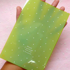 Green Polka Dot Clear Gift Bags (20 pcs) Kawaii Transparent  Plastic Bags Gift Wrapping Bag Packaging Cookie Bag (11.9cm x 18cm) GB094