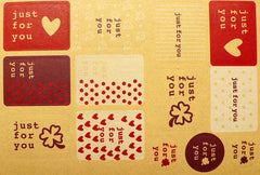Just For You Sticker Set (2 Sets / 26pcs) Kraft Paper Seal Sticker Scrapbooking Packaging Party Gift Wrap Diary Deco Collage Home Decor S143