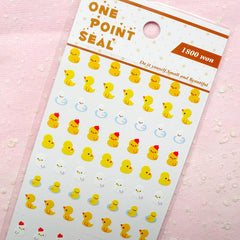 Mini Yellow Duck Seal Sticker (1 Sheet) Kawaii Scrapbooking Party Decor Diary Deco Collage Home Decor Card Making Nail Art Nail Sticker S168