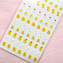 Mini Yellow Duck Seal Sticker (1 Sheet) Kawaii Scrapbooking Party Decor Diary Deco Collage Home Decor Card Making Nail Art Nail Sticker S168