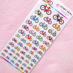 Bicycle Seal Sticker (1 Sheet) Kawaii Sport Scrapbooking Party Decor Diary Deco Collage Home Decor Card Making Product Gift Packaging S178