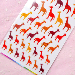 CLEARANCE Giraffe Seal Sticker (1 Sheet) Kawaii Animal Scrapbooking Party Decor Diary Deco Collage Home Decor Card Making Product Gift Packaging S179