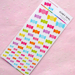 CLEARANCE Candy Seal Sticker (1 Sheet) Kawaii Sweets Scrapbooking Party Decor Diary Deco Collage Home Decor Card Making Product Gift Packaging S182
