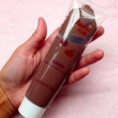 Sillicone Whipped Cream Clay / Fake Icing / Faux Frosting (Chocolate / 100ml + 4 Piping Tips / Soft) Phone Case Deco Scrapbooking CLAY03