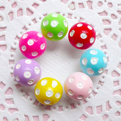 DEFECT Fairy Garden Mushroom Cabochon / 3D Miniature Mushroom (7pcs / 11mm x 13mm / Assorted Colorful Mix) Fairy Terrarium Decoden CAB345