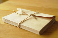 Kraft Paper Envelopes (10pcs / 11cm x 16cm / 4.4" x 6.4") Square Flap Envelopes Party Invitations Card Announcements S186