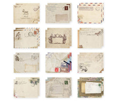 Mini Envelopes (12pcs / 7.3cm x 9.5cm / 2.92" x 3.8") Vintage Design Triangle Flap Envelopes Party Invitations Card DIY Card Packaging S187