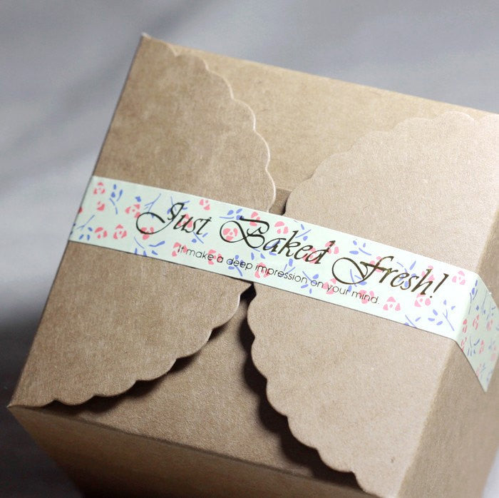 Homemade Bread Cookie Bakery Sticker / Gold Foil Print "Just Baked Fresh" Sticker (12pcs) Seal Sticker Handmade Gift Wrap Packaging S206