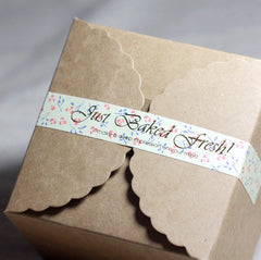 Homemade Bread Cookie Bakery Sticker / Gold Foil Print "Just Baked Fresh" Sticker (12pcs) Seal Sticker Handmade Gift Wrap Packaging S206