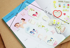 Kawaii Stickers (3 Sheets / Pony Horse) Animal Scrapbooking Cute Journal Deco Collage Gift Wrap Floral Nature Home Decor Seal Sticker S239