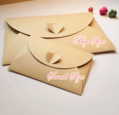 CLEARANCE Mini Kraft Paper Envelope (10pcs / 10.5cm x 7cm / 4.13" x 2.75") Valentines Wedding Party Invitations Card Business Card Packaging S245