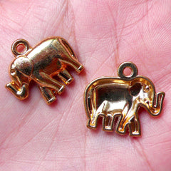 Elephant Charms / Animal Charm (3pcs / 20mm x 18mm / Gold) Cute Bracelet Jewelry Kawaii Earring Animal Pendant Thailand India Africa CHM842
