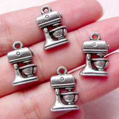Food Mixer Charm / Bakeware Charm (4pcs / 11mm x 16mm / Tibetan Silver) Cute Miniature Food Jewellery Dollhouse Kitchenware Cooking CHM862