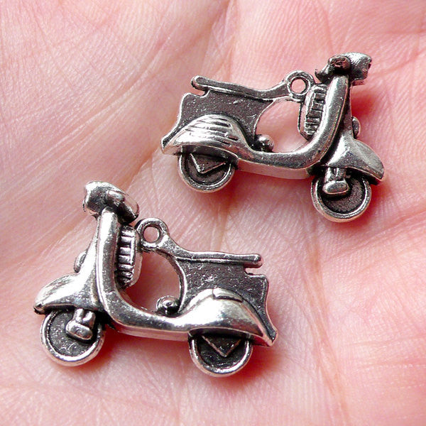 3D Vespa Scooter Charms Motorcycle Motorbike Moped Charm (2pcs
