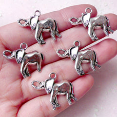 Exotic Elephant Charms / Animal Charm (5pcs / 23mm x 21mm / Tibetan Silver) Bookmark Charm Favor Charm Bracelet India Thailand Bali CHM995