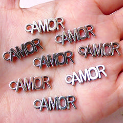 Amor Charms Latin Love Charm (8pcs / 21mm x 7mm / Tibetan Silver) God of Love Valentines Gift Decor Wine Glass Charm Zipper Pull CHM1077