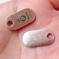 LOL Charm Laugh Out Loud Tag Charms (8pcs / 18mm x 9mm / Tibetan Silver) Texting Message Charm Zipper Pull Dust Plug Charm Bracelet CHM1092