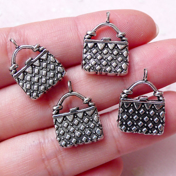 Silver handbag charms best sale