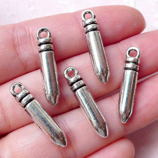 Silver sales bullet keychain