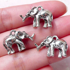 3D Elephant Charms / Exotic Animal Charm (3pcs / 21mm x 14mm / Tibetan Silver / 2 Sided) Bracelet Bangle Earring Dust Plug Charm CHM1298
