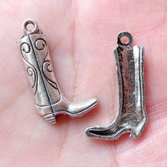 Boot Charms Shoe Charm (6pcs / 13mm x 23mm / Tibetan Silver) Lady Fashion Charm Necklace Bracelet Keychain Bookmark Wine Glass Charm CHM1329