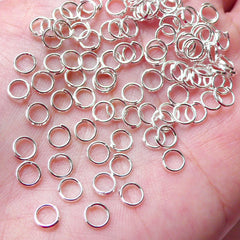 5mm Jumprings / Open Jump Rings (100 pcs / Light Silver / 21 Gauge) Charm Connector Jewelry Making Jewellery Findings Bangle Necklace Making F161