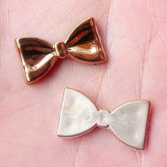 Rose Gold Bow / Bowtie Cabochon (10pcs / 20mm x 11mm / Flat Back) Kawaii Scrapbooking Cute Embellishment Smartphone Case Deco Decoden CAB372