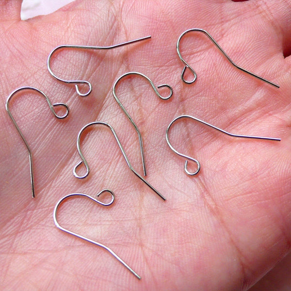 120 PCS Silver Earring Hooks Beads For DIY Jewelry Making Ear Wires  Supplies Kit