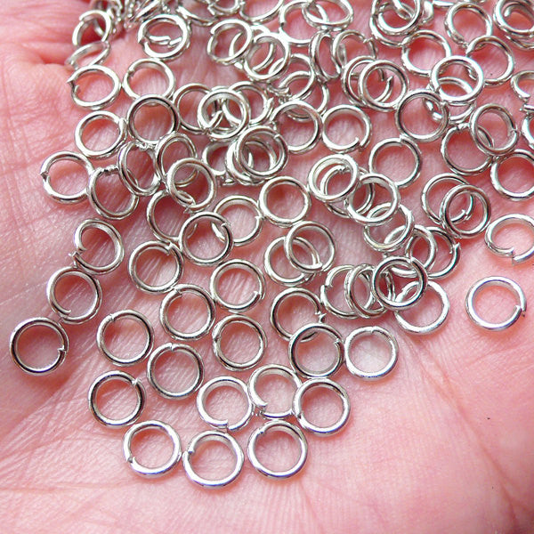 CLEARANCE 5mm Open Jump Rings / Jumprings (100 pcs / Silver / 19