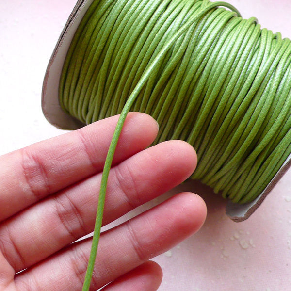 2mm Polyester Wax Cord Faux Leather String Round Strip Fake