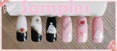 Wedding Nail Sticker (Bridal Gown Dress, Rose, Diamond Ring / Gold) Nail Art Nail Decoration Embellishment Diary Deco DIY Card Manicure S253