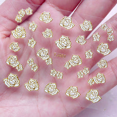 Rose Nail Art Sticker / Bridal Nail Art / Wedding Nail Decoration / Diary Deco Scrapbook Manicure Collage Card Deco Flower Floral S263