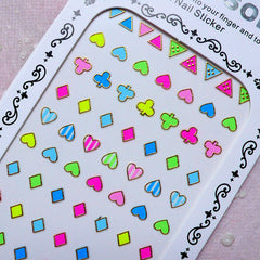 Poker Playing Card Nail Sticker (Heart, Diamond, Club, Triangle) Nail Art Nail Decoration Diary Deco Manicure Embellishment Scrapbook S278