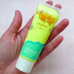 Fake Frosting / Whipped Cream Sillicone Clay / Faux Icing (Lemon Yellow / 50ml + 2 Piping Tips) Cell Phone Case Deco Scrapbooking CLAY20